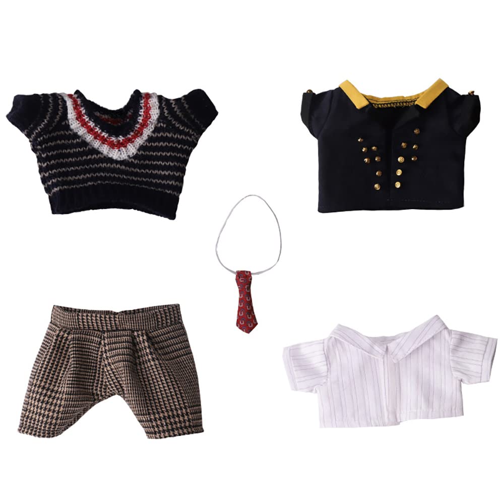 

niannyyhouse 20cm Doll Clothes, Uniform Suit, Retro Preppy Style, Stuffed Animal Clothes, Cotton Doll Clothes, Baby Doll Clothes