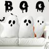 Ghost Plush White Ghost Halloween Pillow Ghost Funny Stuffed Animal Cartoon Cute Halloween Home Decorations for Bedside Sofa Car