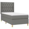 Exclusive House - Slatted Bed Base with Mattress Dark Grey 80x200 Cm Fabric
