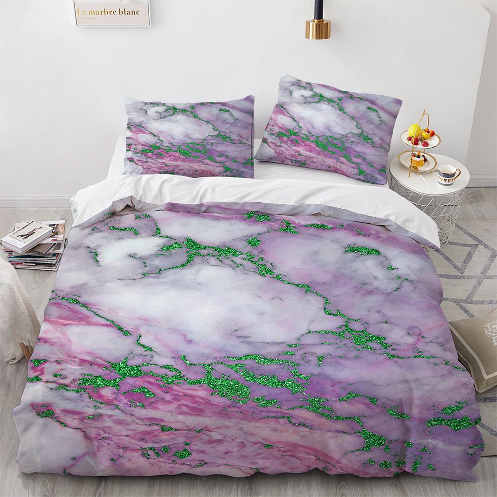 Geometric luxury honeycomb stone pattern 3D printed bedding set queen size 2/3pcs microfiber duvet cover cool style