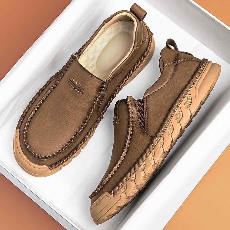 38-46 Ručně vyráběné kožené boty Ležérní pánské boty Pohodlné boty z hovězí kůže Pánské mokasíny Mokasíny Nástrojové boty