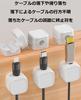 Cable Clips, Cable Holders, Wire Organizers, Cord Holders, Desk-Mounted, Magnetic, Convenient Organizer, Cord Clips (White, 6-Pack)