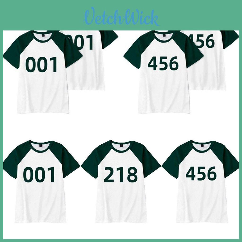 Comfortable And Soft Squid Game Shirt For Summer Cosplay And Casual Wear