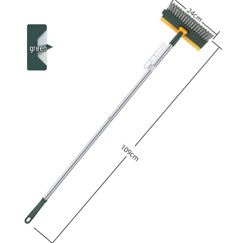 Long Handle Stiff Bristle Brush for Toilet, Bathroom, Floor & Wall Cleaning - No Dead Corners