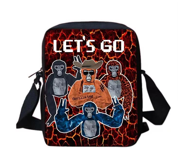 Etichetta Gorilla Cool Novità Cartone Animato Zaino Scolastico per Bambini Con Borsa a Spalla Astucci Zaini Scolastici per Ragazzi Ragazze Miglior Regalo