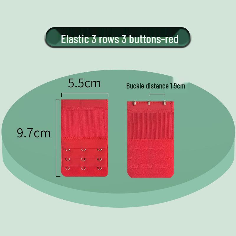 Elastic Bra Extender with Stainless Steel Hooks - Universal Full-Size Bra Back Closure