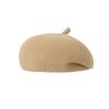 Hat Women's woolen beret Autumn and winter retro literary painter hat Versatile face small warm bud hat