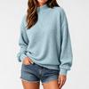Women's Knit Long Sleeve Casual Pullover Sweatshirt for Fall and Winter Everyday Wear