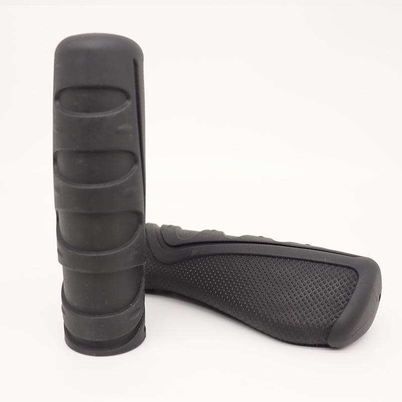 1 Paire Poignées de Guidon de Vélo Confort Antidérapantes Noires Enfant Universel Caoutchouc Plastique Poignée Housse de Poignée Accessoire Support Solide