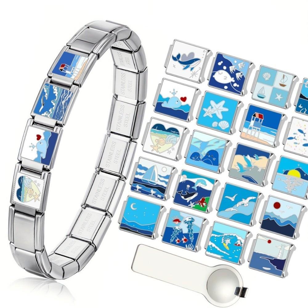 

Fit 9mm Bracelet Italian Bracelet Accessory Metal Modular Bracelet Accessory Type A