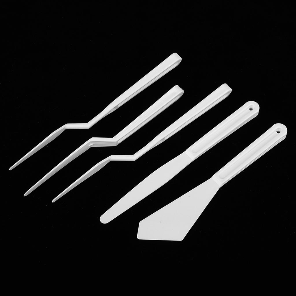 6pcs White Plastic Painting Palette Knives Paint Art Pigment Spatulas