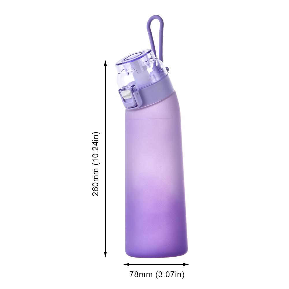 650ML Air Water Bottle With 7Pcs Random Flavor Pods Portable Transparent With Straw Leak Proof Suitable for Outdoor Sports