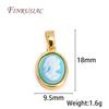 18K Real Gold Plated Lady Cameo Pendants DIY Necklace Making Accessories,Classic Oval Connector Pendant Findings Wholesale