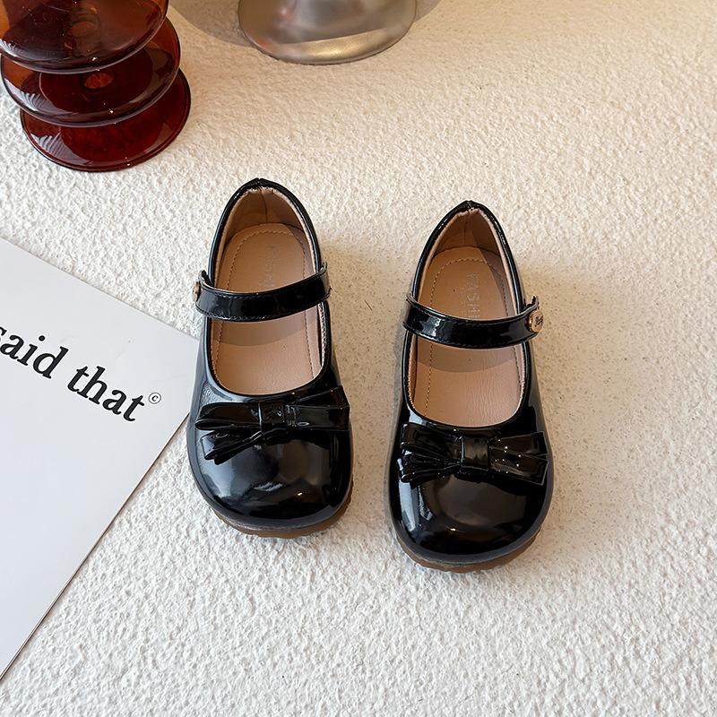 Spring Leather Shoes Princess Exquisite Versatile Girl Shoes Soft Non Slip Kid Shoe Comfort Fashion Sandals New Red Mary Jane