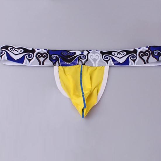 Erkek Seksi Yumuşak İç Çamaşırı Tanga Çizgili Şişkinlik Kese Düşük Bel T-Sırt G-String