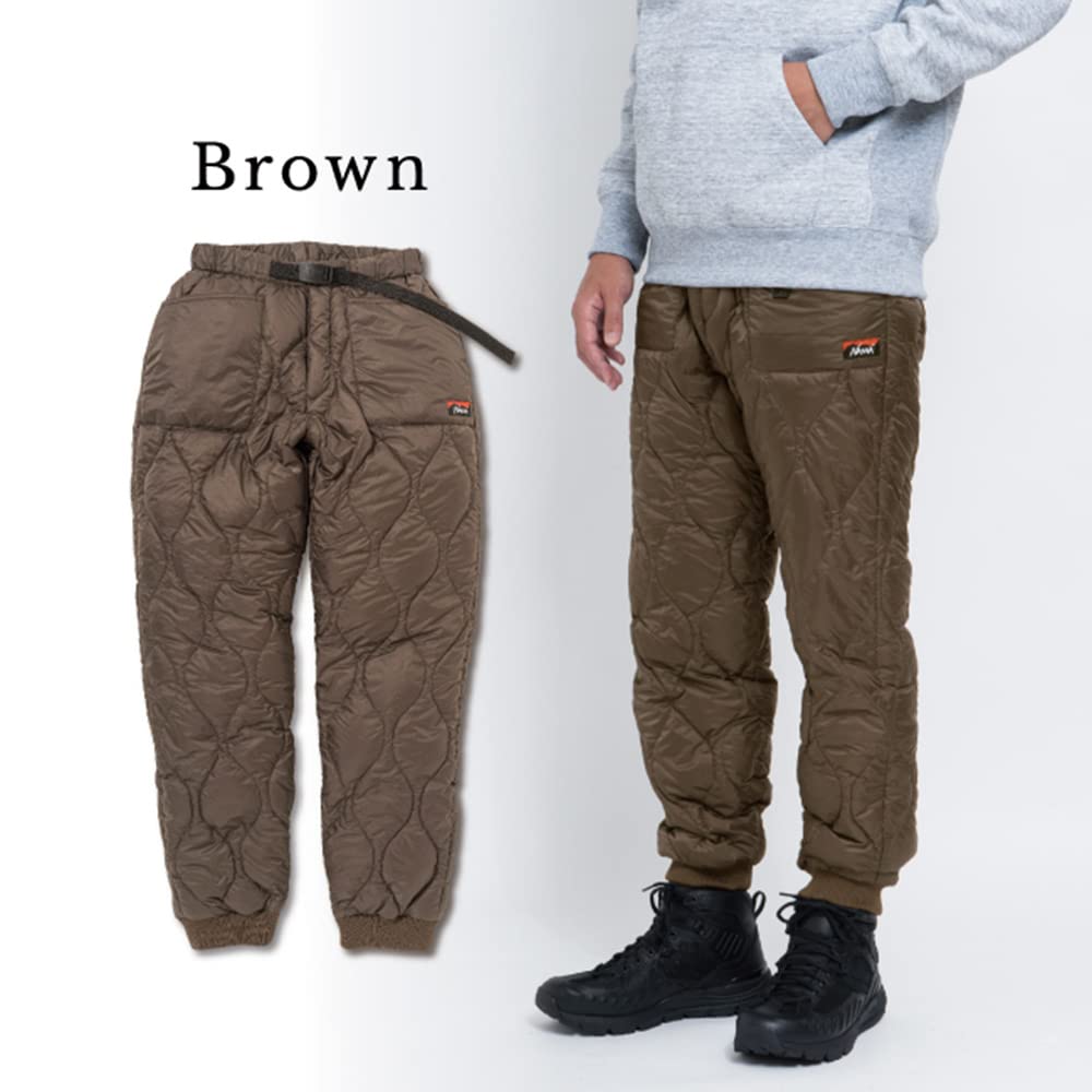 NANGA Quilted Down Pants, Custom Order Model (Brown, M)