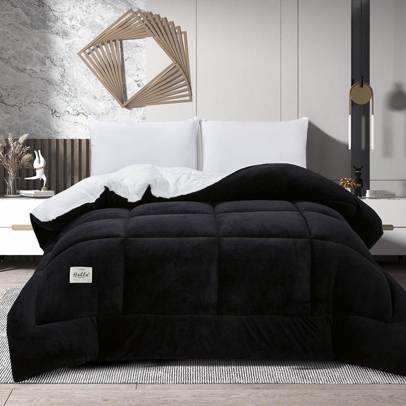 Exclusive Lamb's Wool & Cotton Winter Quilt - Double-Sided, Thick, Warm, for Student Dormitory