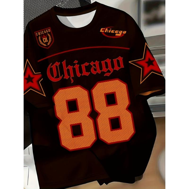 Men's 808 Number 88 Neon Glow 3D Print T-Shirt - Streetwear Sportswear with -Inspired Logo