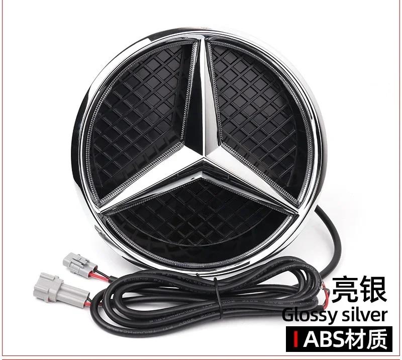 Car Front Grilled Star Emblem LED Illuminated Logo White Blue Red Light for Mercedes Benz W253 W204 W205 W213 Glc Gle W166 W176