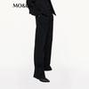MO&Co. Women's High-Waist Wide-Leg Wool Trousers
