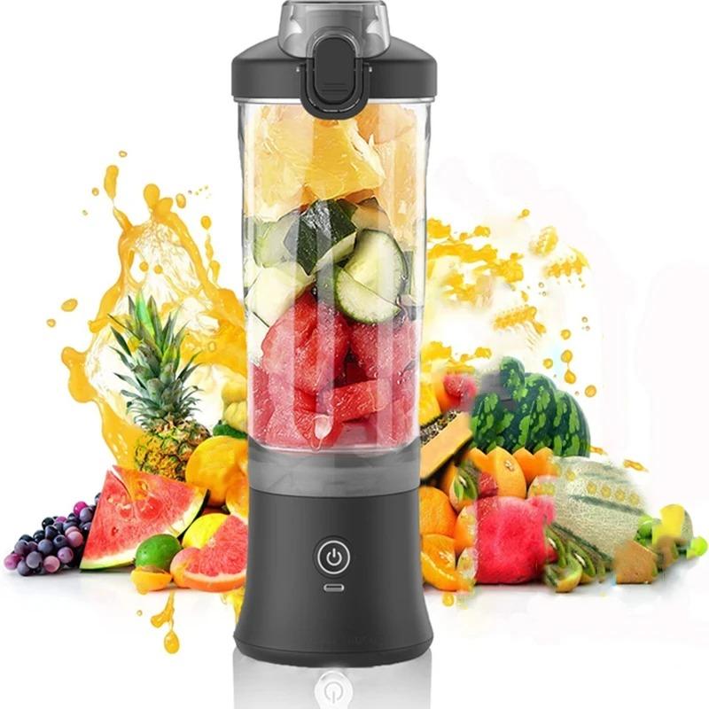 

Household Fruit Juicer Portable Electric Juicer Blender USB Rechargeable Fruit Mixer 600ML Fruit Juicer Multi-functional Blender чёрный