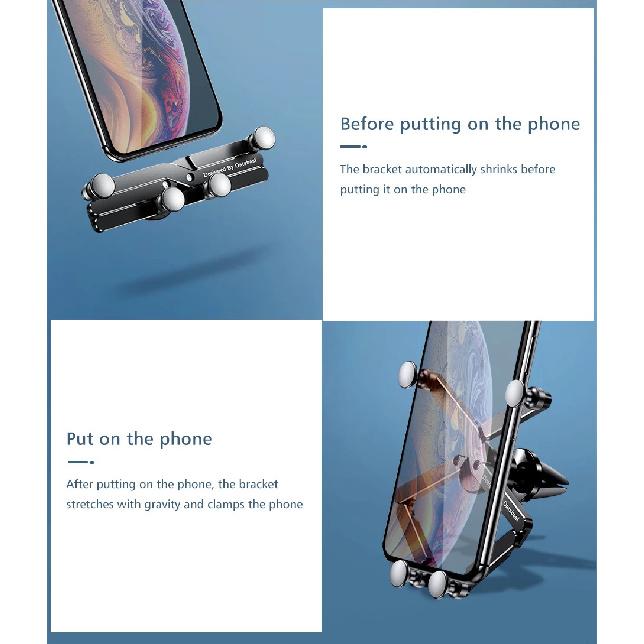 Gravity Car Phone Holder Cell Phone Stand Support GPS Telefon Mount For iPhone 12 13 Pro Max Xiaomi Mobile Phone Charging Holder