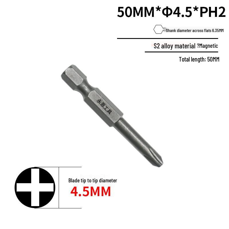 S2 Steel Hardened 1/4" Magnetic Phillips Screwdriver Bit for Drill