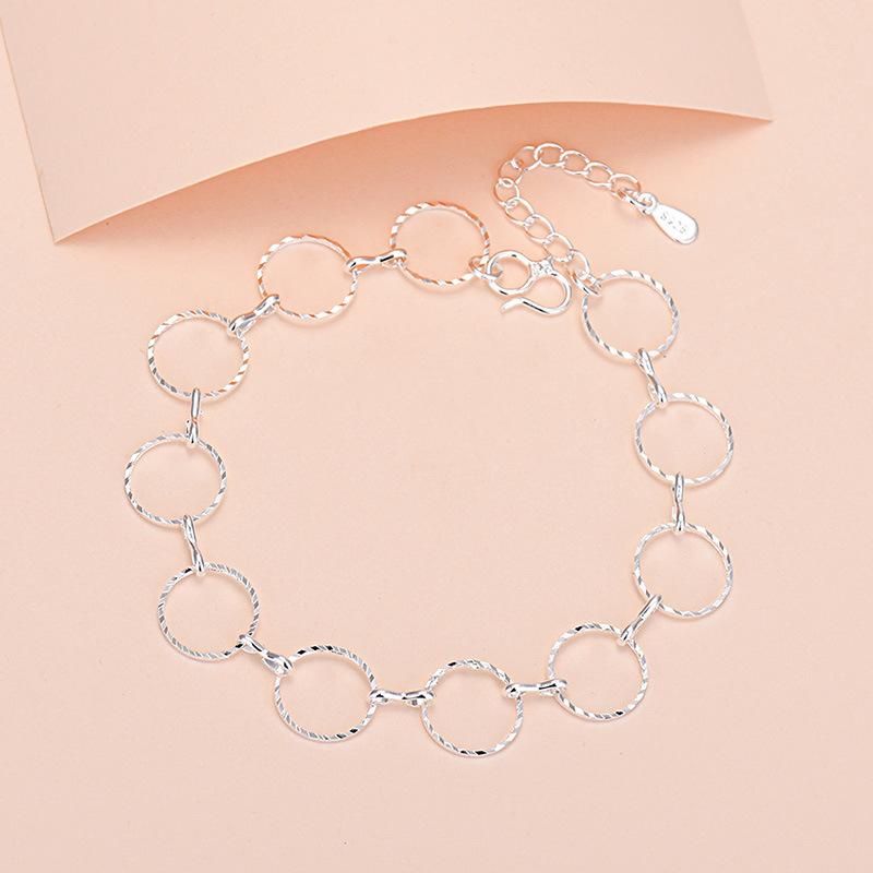 925 Silver Lucky Bead Charm Bracelet For Women Chain Round Bangles Fashion Luxury Quality Jewelry Christmas Accessories