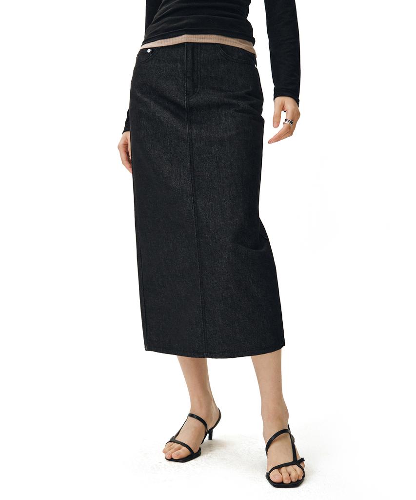 Deketeuumeon Signature Long Skirt Dcsk003Cpblack
