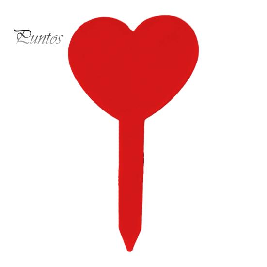 Plastic Plant Markers 100Pcs Heart Shape Tags Waterproof Gardening Labels Reusable for Pots Flower Beds Herb Gardens Identification