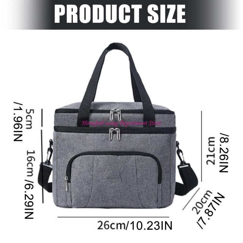  Lunch Bag Sturdy Water Resistant Oxfords Cloth for Work School Trip