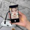 Mobile Phone Selfie Acrylic Photo Frame for 3 Inch Kpop Anime Card Holder INS Style Magnetic Protective Case with Star Pendent