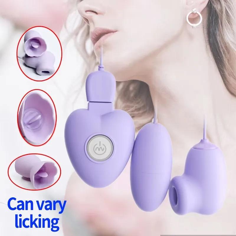 2 IN 1 Vibrator Clitoral Sucking Stimulator Vibrating Egg Silicone Waterproof Vibrator Woman Sex Toy G Spot Adult Products