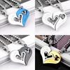 Couple Necklace I Love You Valentine's Day Gift Stainless Steel Matching Letter Pendant for Lovers