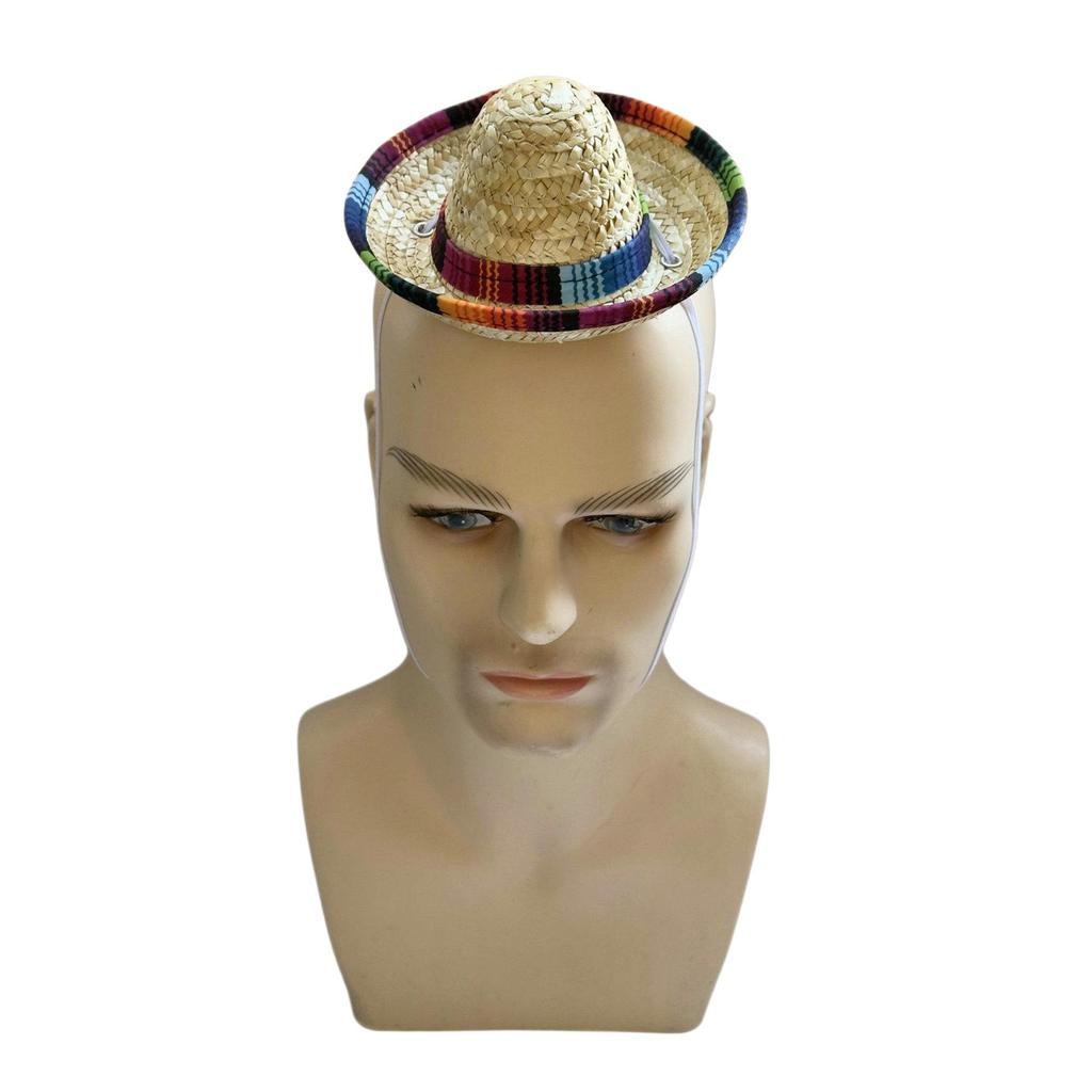 Bamboo Woven Conical Hat - Hawaiian Straw Pet Headdress