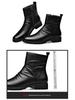 Men's Winter Casual Mid-High Martin Boots: Soft Leather, Comfortable, Fashionable, Side Zipper, Plus Velvet.