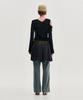 Kimjisu Diagonal Ruffle Jersey Top _ Black