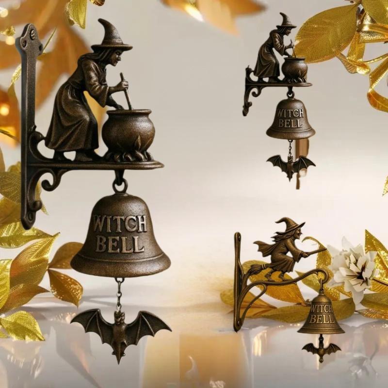 Metal Welcome Doorbell Vintage Halloween Dog Bell Interesting Hangable Manual Doorbell For Home Entrance Wall Mount Decor