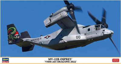 Hasegawa US Marine Corps Osprey Dragons 2022 Plastic Model 02421 1/72 MV-22B VMM-265