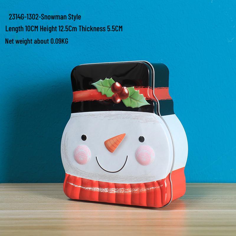 Christmas Gingerbread Man & Santa Claus Tin Cookie and Candy Storage Box