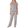 Women's Valentine's Day Butterfly Print Short,Sleeve Pajama Set