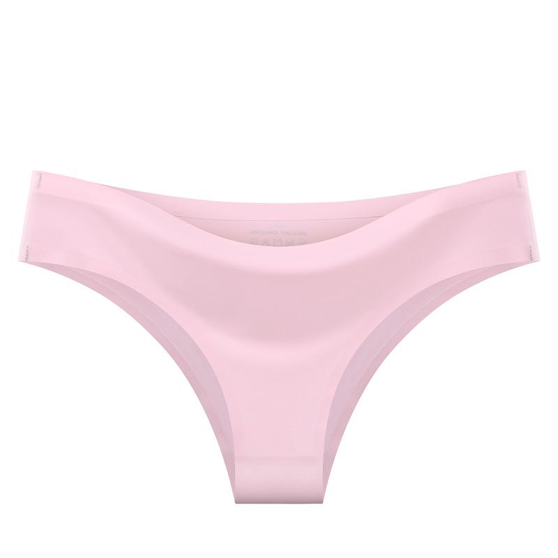 European And American Version Of Seamless One-piece Ice Silk Sexy Bikini Panties Ladies Mid-waist Breathable Briefs