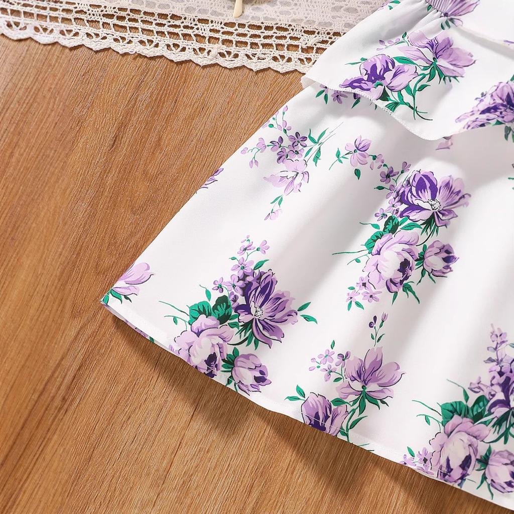 Mädchenkleid Sommerkleid Kindermode Blumen Prinzessinnenkleid Kinder Unterkleid