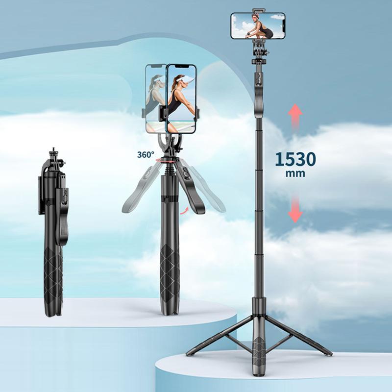 L16 Selfie Stick Tripod Mobile Phone Photography Integrated Bracket Anti Shake 360 Degree Rotation Multi Functional Floor Standing Selfie Stand