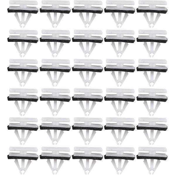 30pcs Exterior Rocker Panel Moulding Clips Retainers w/Sealer Fits for Ford Escape F-150 MKC Ranger Re# W715201-S300 W716351-S300