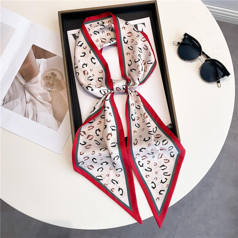 Scarf, Long Silk Scarf, Versatile Silk Scarf, Double-Layer Simulated Silk, Diagonal Scarf, Autumn And Winter Hair Binding And Scarf