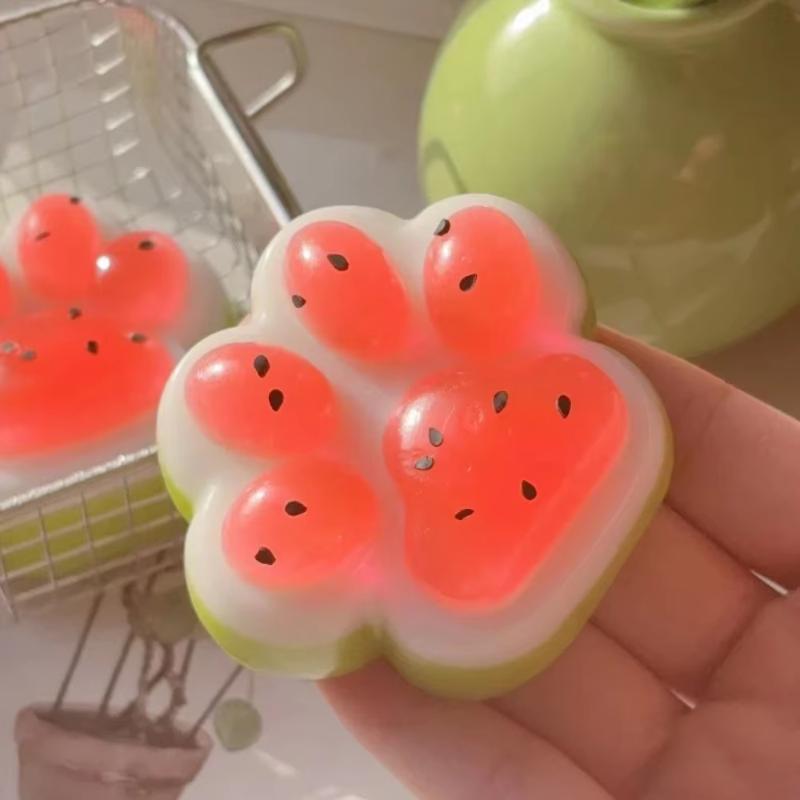 Watermelon Shaped Soft Fidget Toys Cute Cartoon Designs Perfect For Stress Relief Kids Birthday Party Favors Daily Play