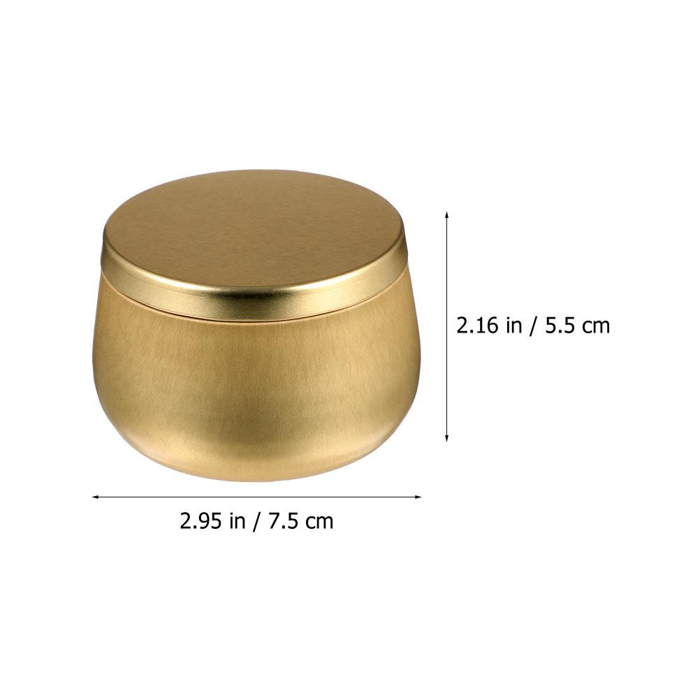 

12Pcs Multi Use Tinplate Cans Round Airtight Tea Containers for Candy Snacks Gift Packaging Boxes Tinplate Cans золотистий