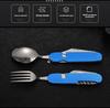 Multifunctional Foldable Detachable Tableware: Compact Travel & Outdoor Aluminum Handle Fruit Knife