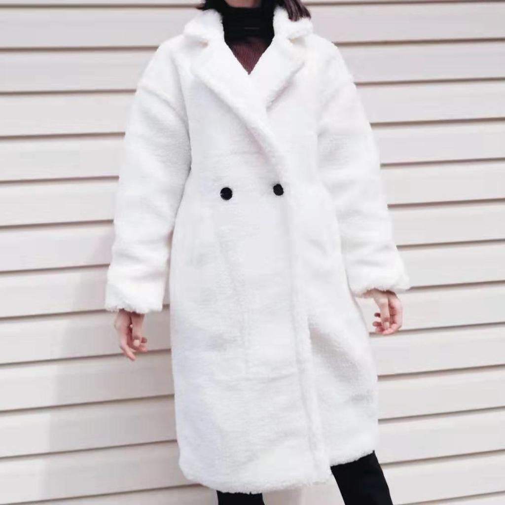 Toamnă Iarnă Femei Lângă Bej Teddy Jachetă Elegantă Femeie Gros Cald Cașmir Ocazional Fete Streetwear